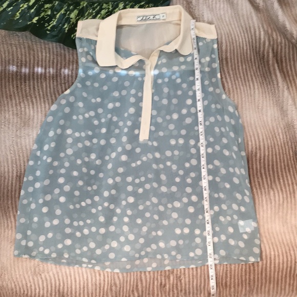 CHLOE K. Vintage polka dot sleeveless blouse - Picture 7 of 8